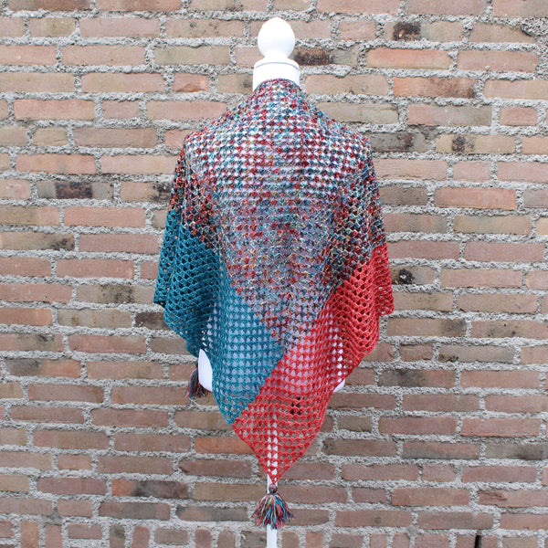 Handgeverfd Garenpakket: Happy Shawl - Autumn Leaf - It's all in a nutshell