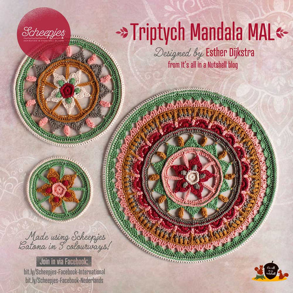 Patroon : Triptych Mandala's - It's all in a nutshell