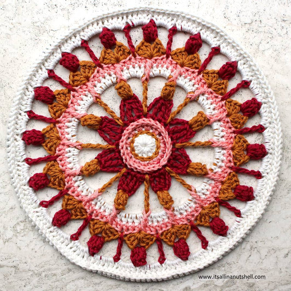 Garenpakket: Summer Flower Mandala - Poppy - It's all in a nutshell