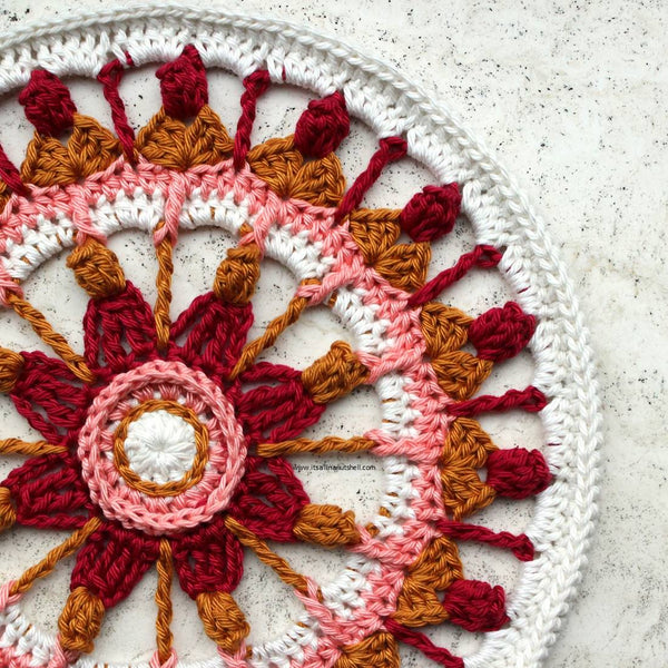 Garenpakket: Summer Flower Mandala - Poppy - It's all in a nutshell