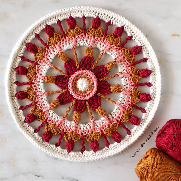 Garenpakket: Summer Flower Mandala - Poppy - It's all in a nutshell