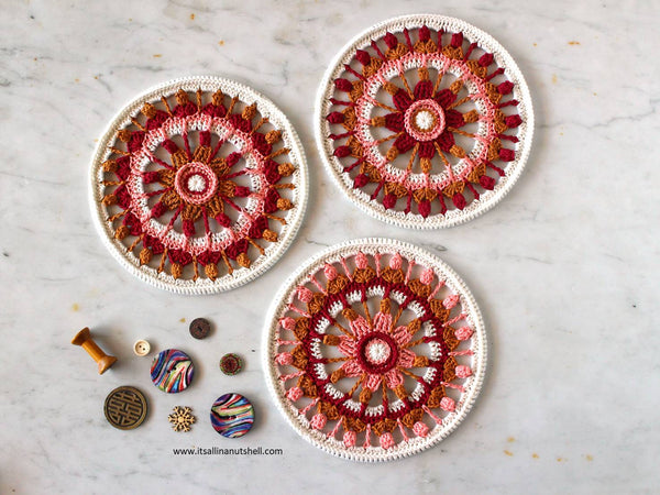 Garenpakket: Summer Flower Mandala - Poppy - It's all in a nutshell