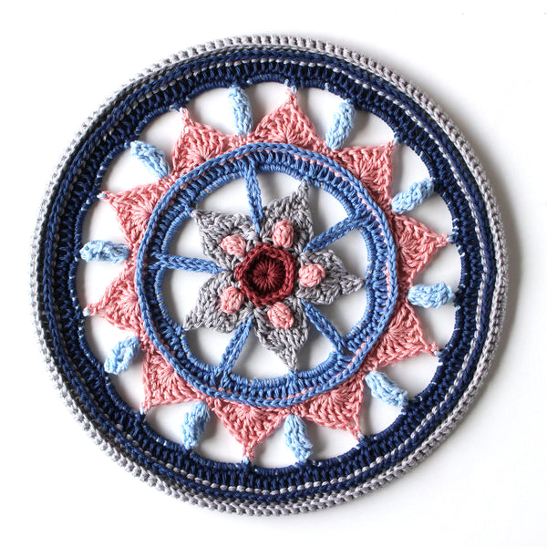 Triptych Mandala's - Blue Moon - It's all in a nutshell