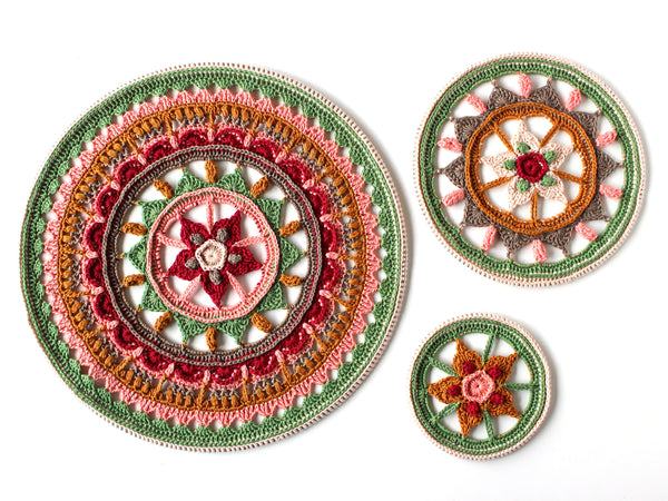 Triptych Mandala's - Forest Fern - It's all in a nutshell