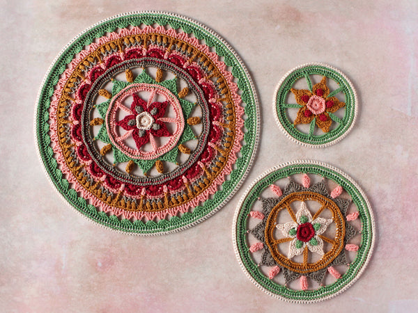 Triptych Mandala's - Forest Fern - It's all in a nutshell