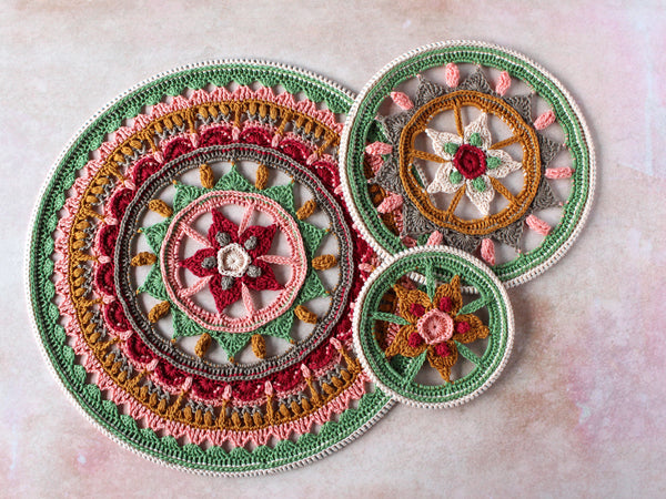 Triptych Mandala's - Forest Fern - It's all in a nutshell