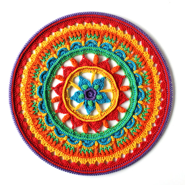 Triptych Mandala's - Rainbow Bright - It's all in a nutshell