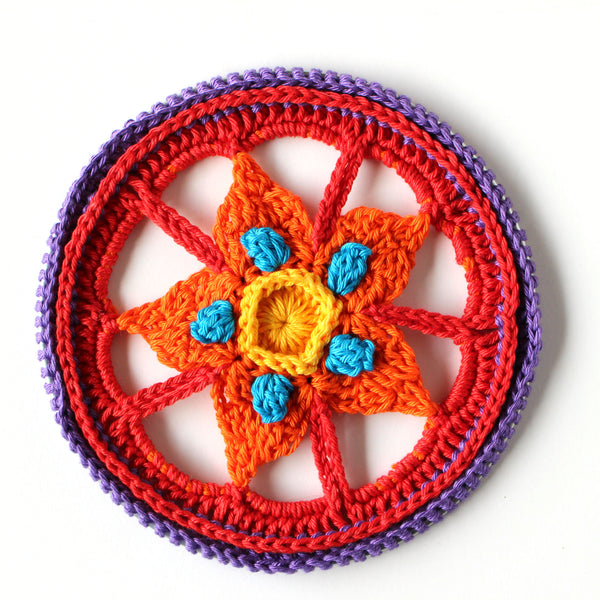 Triptych Mandala's - Rainbow Bright - It's all in a nutshell