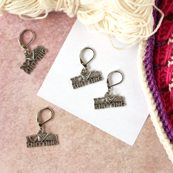 Stitch marker: I Love Knitting