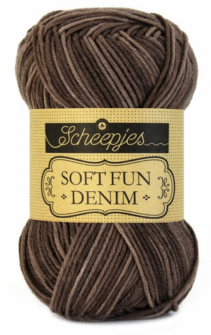 Scheepjes Softfun Denim -  bruin (510) - It's all in a nutshell