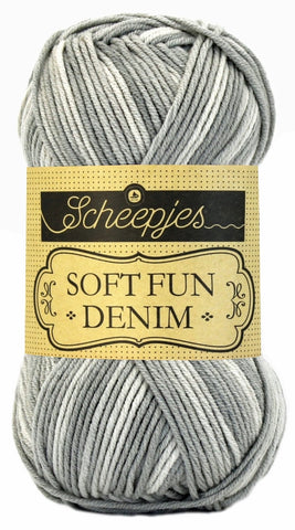 Scheepjes Softfun Denim -  light grey (511) - It's all in a nutshell