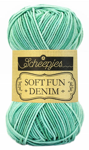 Scheepjes Softfun Denim -  Sea Green (516) - It's all in a nutshell