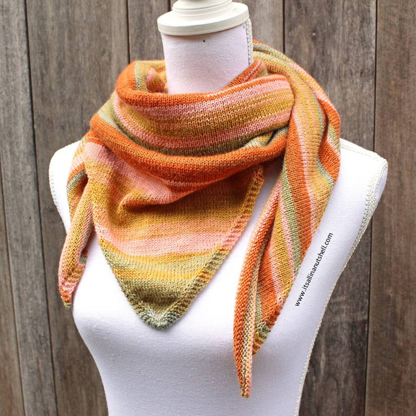 Patroon : Sunrise Stripe Point Shawl