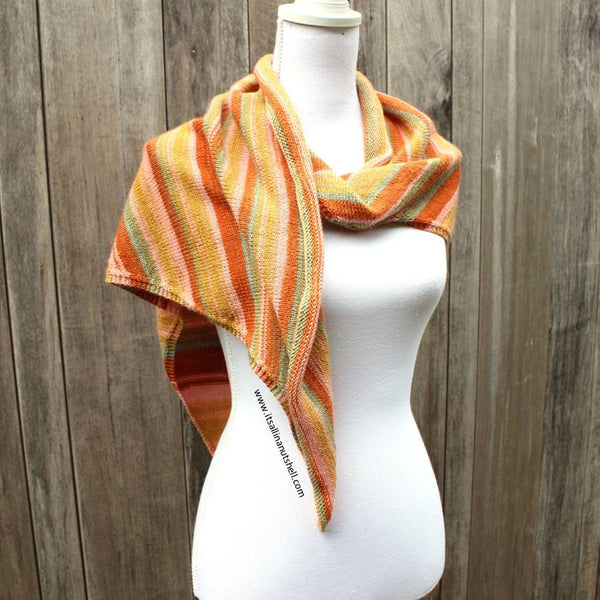 Patroon : Sunrise Stripe Point Shawl