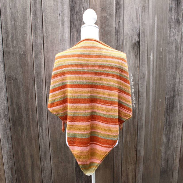 Pattern: Sunrise Stripe Point Shawl