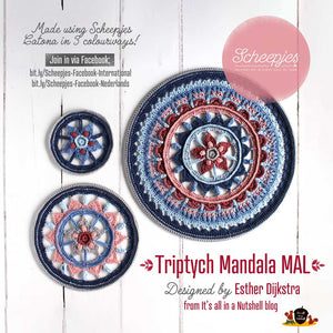 Triptych Mandala's - Blue Moon - It's all in a nutshell