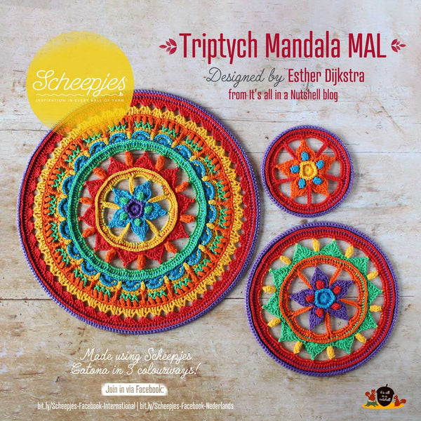 Patroon : Triptych Mandala's - It's all in a nutshell