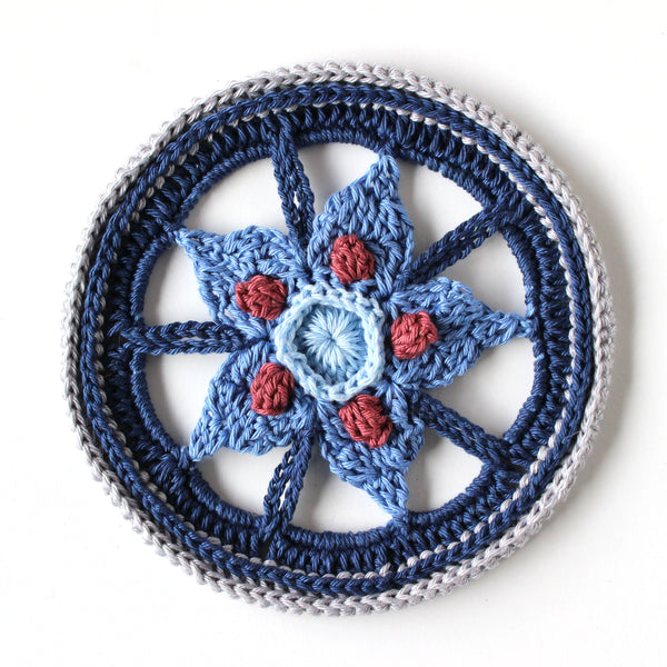 Triptych Mandala's - Blue Moon - It's all in a nutshell